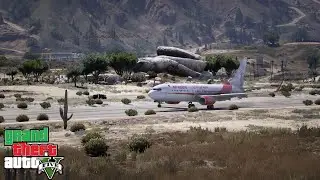 GTA5: atterrissage Boeing b737-800 Air Algérie هبوط طائرة الخطوط الجوية الجزائرية إلى مطار تمنراست