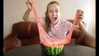 ПОЛУЧИЛСЯ? АРБУЗ СЛАЙМ ЧЕЛЛЕНДЖ ! Ира делает СЛАЙМ  как на канале  Family Box