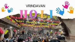Vrindavan Holi 2024❤️ | वृंदावन होली | Banke Bihari Temple | Braj Ki Holi