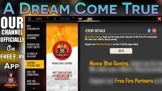 OUR CHANNEL IS IN FF NEWS -Free Fire Live Telugu & HINDI-MUNNA BHAI-FREE FIRE
