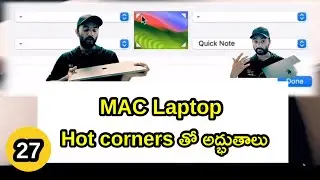 #macbook Mac Tutorial For Beginners In Telugu || Hot Corners In Mac Laptop || Chapter 27
