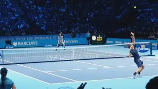 Federer vs Berdych [COURT LEVEL VIEW] - London 2015