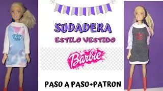 😃🤩Aprende hacer una sudadera/maxibuzo para tus muñecas