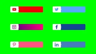Green Screen Lower Thirds | All Social Media Lower Thirds Green Screen 2021