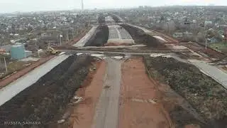 Строительство автомагистрали Центральная - пересечение с жд станцией Дачная / город Самара / Russia