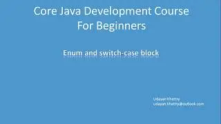 3. Enum and switch-case block