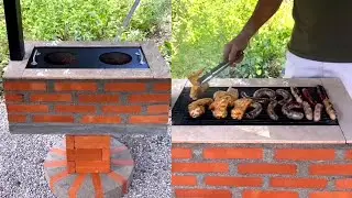 how to build an outdoor wood stove from bricks and cement # 192
