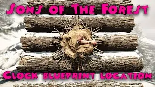 Sons of The Forest - Clock blueprint location