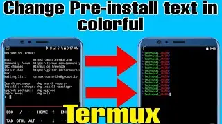Change  Pre-installed text in colorful text Termux | Green & Red color font | Cutomize Termux