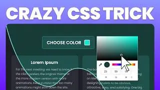 Let Users Pick ANY Color and Your WHOLE Website CHANGES!