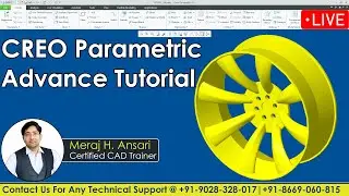 Alloy Wheel Design In Creo Parametric | Creo Complete Course In Hindi | By Ansari Sir | DigitalCADD.