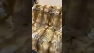 Плед-покрывало из меха лисы