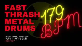 THRASH METAL DRUM TRACK #45| 179 BPM Part 2