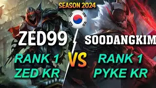 ZED99 vs SOODANGKIM - BEST ZED KR vs BEST PYKE KR Mid - Patch 14.11 KR Ranked CHALLENGER | lolrec
