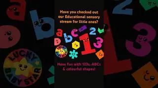 🌈Colourful Shapes, 123s & ABCs Sensory Educational Stream for Little Ones!📚 #shortsforkids #shapes