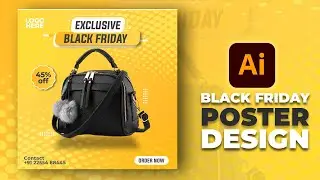 Illustrator CC Tutorial | Graphic Design | Black Friday Post Design