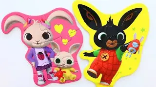 Bing and Coco play together - play puzzles for kids with cartoon characters Bing