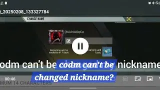 fix glitch, codm can't be changed my nickname,codm name change,codm name change invalid characters