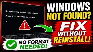 Resolve Windows Error: An operating system wasn't found. No format or reinstall required - in Hindi