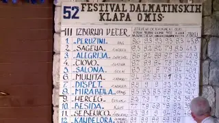 52. Festival Dalmatinskih Klapa Omiš - Treća izborna večer 8. srpnja, 2018.