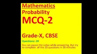 MCQ 2 Probability for CBSE 10