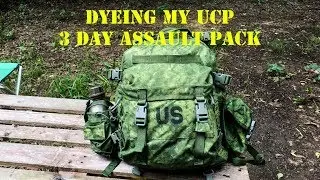 Dyeing the Horrid UCP camouflage pattern 3 Day Assault Pack