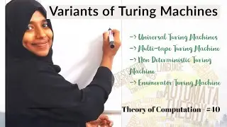 THEORY OF COMPUTATION- LECTURE #40- Variants of Turing Machines- Non deterministic & Enumerator TMs