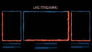 TWITCH OVERLAY | Neon Frames Glowing Frame | Rectangle Template | Blue & Orange | For Live Streamers