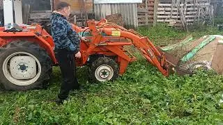 Снятие и установка фронтального погрузчика на Kubota L1-225