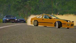Drifting down a mountain - BeamNG