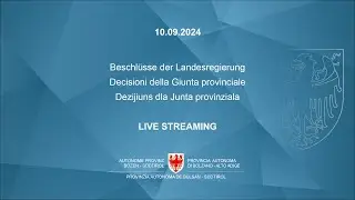 Decisioni della Giunta provinciale - 10.09.2024
