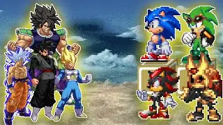 Goku, Vegeta, Broly VS Sonic, Shadow, Enerjak! Dragon Ball Super vs Archie Sonic Animation