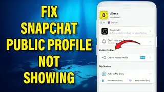 How to Fix Snapchat public profile not showing | Fix Snapchat Problem
