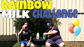 Rainbow Milk Challenge *VOMIT WARNING*