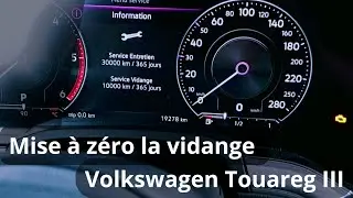 Comment rientialiser service vidange pour Vw Touareg III phase2 , Golf8 , Caddy 2024 ... Raz Service