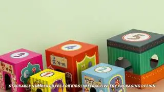Stackable Number Boxes for Kids | Interactive Toy Packaging Design
