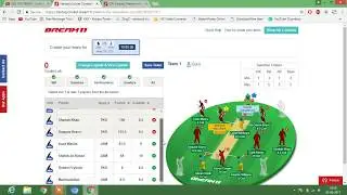 A dream 11 JAM VS TKR,  Match - Hero CPL 2017