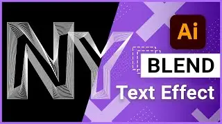Adobe Illustrator Tutorial: Blend Text Effect