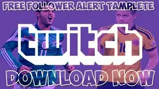 Twitch TV Follower Alert Template Free PSD File Download