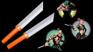 Easy Origami paper NINJA KNIVES || Shadow Fight 2 Weapons
