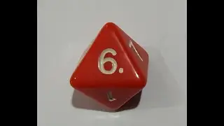 Dado rojo de 8 caras