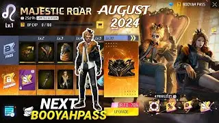 August Booyah Pass Free Fire 2024 - Majestic Roar Booyah Pass season 20 - Next Booyah Pass Free Fire