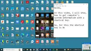 Get computer's system information with a shortcut key