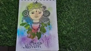 durga maa painting l happy navratri l navratri special painting doodle art lmandala special painting