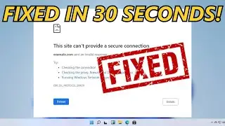 Fix The Site Can't Provide a Secure Connection Try Running Windows Network Diagnostics Windows 11/10