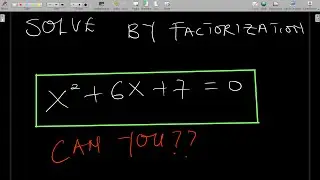 Solve the Quadratic equation using | Completing the Squares | Factorization | Quadratic Formula
