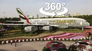 Dubai Miracle Garden, Emirates Airbus A380, VR 360 Video