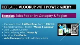 Replace VLOOKUP With Power Query: learn Merge, Append & Group By techniques