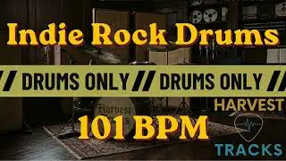 Indie Rock Drum Track (101 BPM) Backing Track For Guitar, Bass, & Keys
