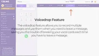 Bling Feature - How to use Voice Drop Feature for Outbound Calls